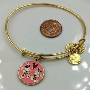 Alex Ani Gold Disney Mickey Minnie Love Bracelet